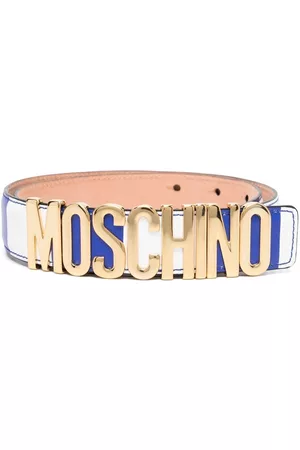 Moschino Logo-lettering panelled belt