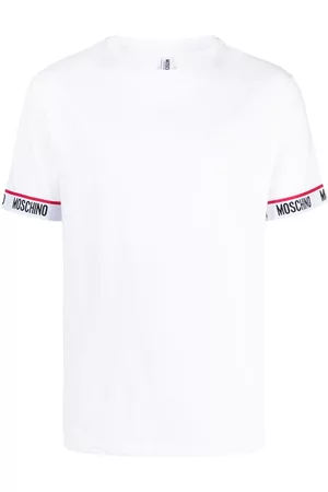 Moschino Men Short Sleeve - Logo-sleeve cotton T-shirt