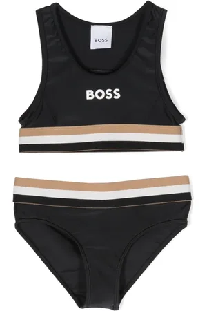 HUGO BOSS Logo-print round-neck bikini