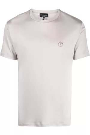 Armani Embroidered-logo crew-neck T-shirt