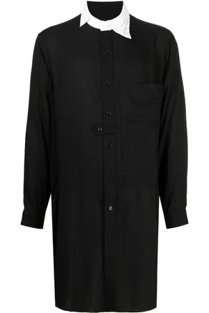 YOHJI YAMAMOTO Tab-collar long shirt