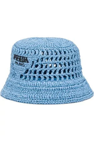 Prada Logo-embroidered woven bucket hat