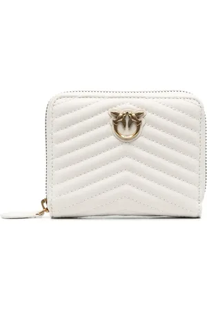 Pinko Logo-plaque quilted leather wallet