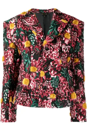 Comme des Garçons Single-breasted floral blazer