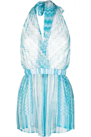 Missoni Zigzag-woven beach playsuit