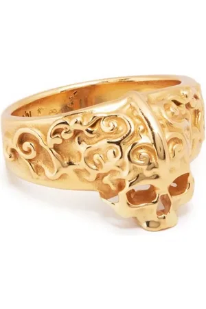 EMANUELE BICOCCHI Small arabesque Skull ring