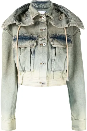 OFF-WHITE Hooded denim jacket