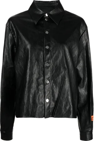 Heron Preston Shimmer-finish long-sleeve shirt