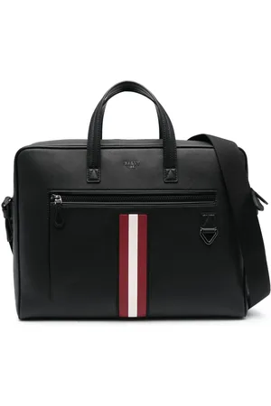 Bally Logo-plaque leather tote bag