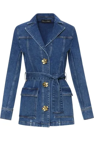 Oscar de la Renta Tie-up denim jacket