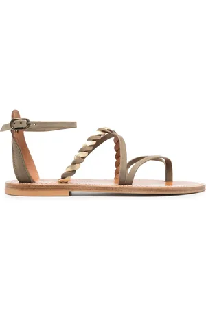 K jacques Braid-detail calf-leather sandals