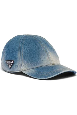 Prada Triangle-logo denim baseball cap