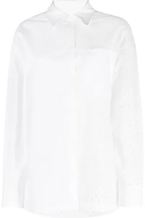 Kenzo Broderie anglaise-panelled shirt