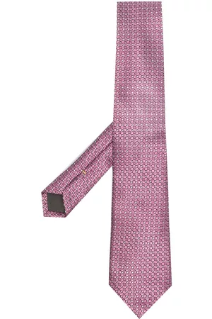 CANALI Floral-embroidered silk tie
