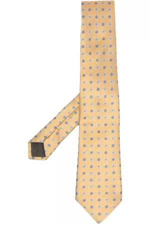 CANALI Men Bow Ties - Floral-embroidered silk tie