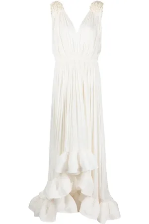Lanvin Sleeveless ruffle-hem dress