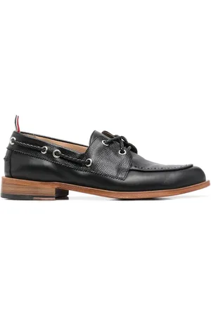 Thom Browne Grosgrain-loop trim lace-up shoes