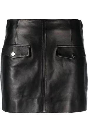 DROME Fitted lambskin miniskirt