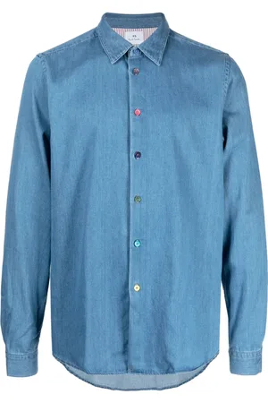 Paul Smith Mid-wash long-sleeve denim shirt