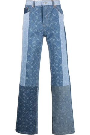 Marine Serre Moon Regenerated straight-leg jeans