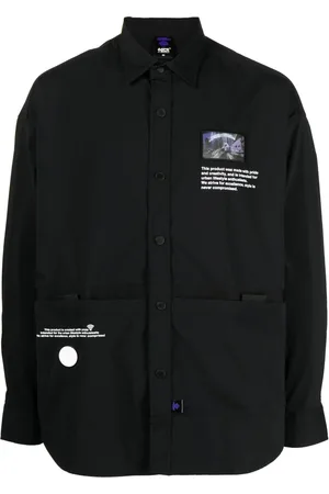 A Bathing Ape Logo print long-sleeved shirt