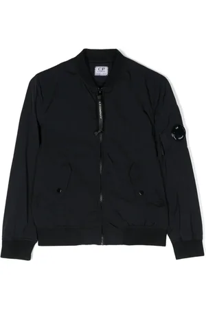 C.P. Company Logo-patch zip-up bomber jacket