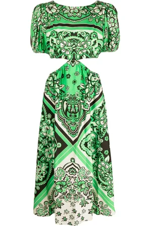 RED Valentino Bandana-print cotton midi dress