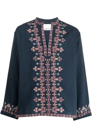 Isabel Marant Cikariah embroidered cotton blouse