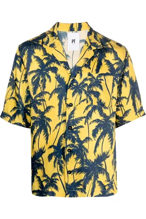 PT Torino Palm tree-print shirt