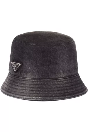 Prada Logo-plaque denim bucket hat
