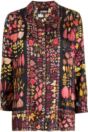 Gucci 1990s lead print silk shirt