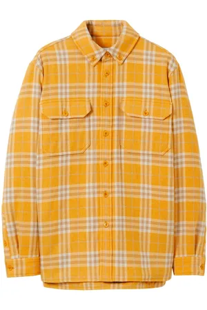 Burberry Check-pattern oversized shirt jacket