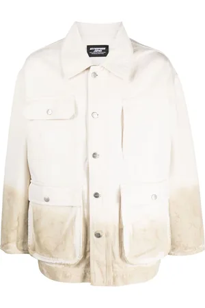 ENTERPRISE JAPAN Gradient-effect buttoned shirt jacket