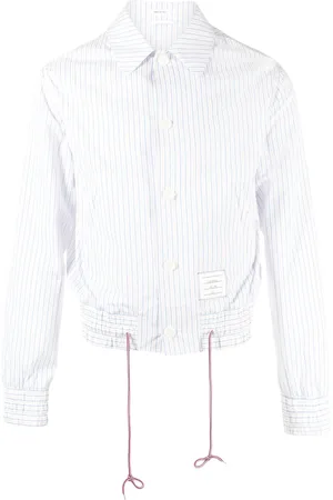 Thom Browne Striped seersucker shirt jacket