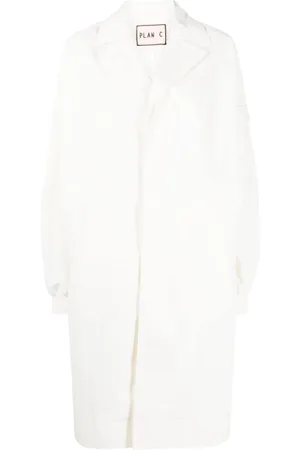 Plan C Long puff-sleeve trench coat
