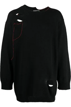YOHJI YAMAMOTO Hole-detail long-sleeve jumper