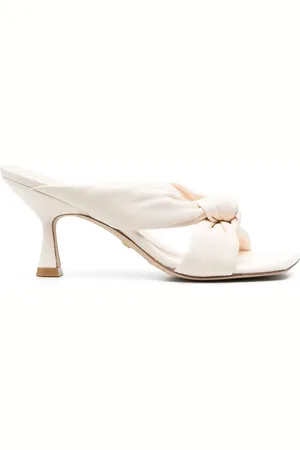 Stuart Weitzman Knot-detail leather mules