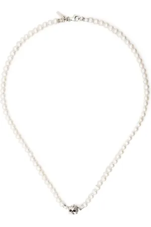 EMANUELE BICOCCHI Skull pearl necklace