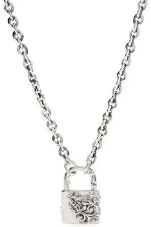 EMANUELE BICOCCHI Large Arabesque padlock necklace