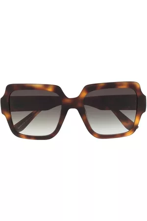 Karl Lagerfeld Women Sunglasses - Tortoiseshell oversize-frame sunglasses
