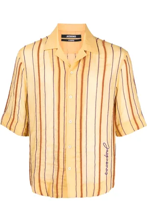 Jacquemus Embroidered-logo striped shirt