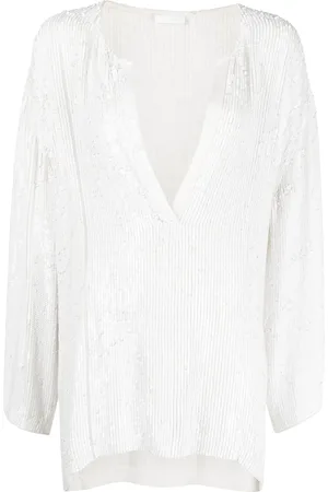 P.A.R.O.S.H. Long-sleeve sequin blouse