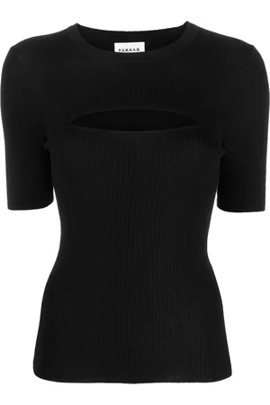 P.a.r.o.s.h. Cut-out fine-ribbed top