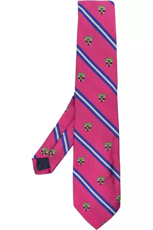Ralph Lauren Men Bow Ties - Striped Club silk tie