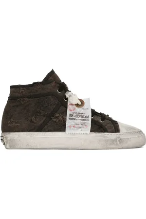 Dolce & Gabbana Patchwork-denim mid-top sneakers