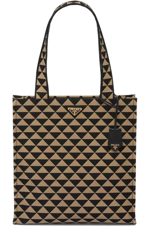 Prada Large Symbole embroidered tote bag