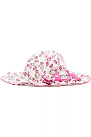 PATACHOU Girls Hats - Floral-print wide-brim hat