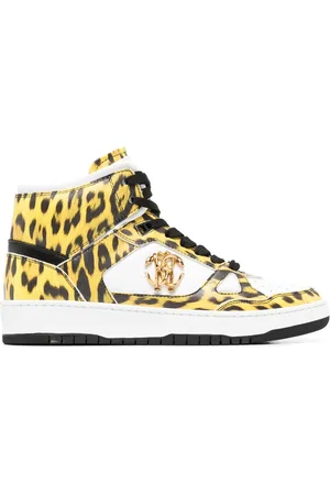 Roberto Cavalli Animal-print hi-top basketball sneakers