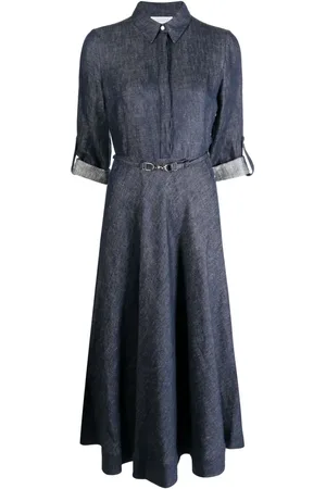 GABRIELA HEARST Denim-shirt midi dress