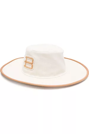 Borsalino Hats - Embroidered-logo detail sun hat